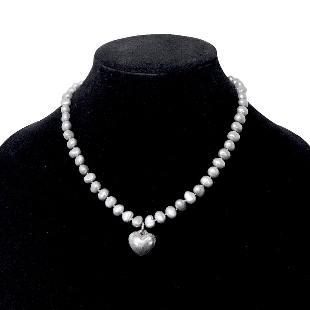Simon Sebbag Necklace Sterling Silver Pendant Gray